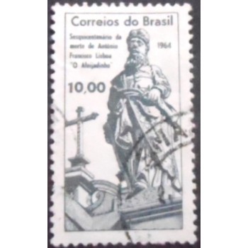 Imagem similar à do selo postal do Brasil de 1964 Aleijadinho U