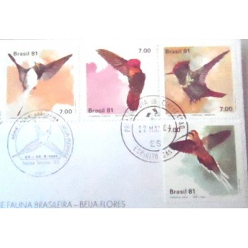 FDC Oficial de 1981 nº 221 Beija-Flores 22488 - selos