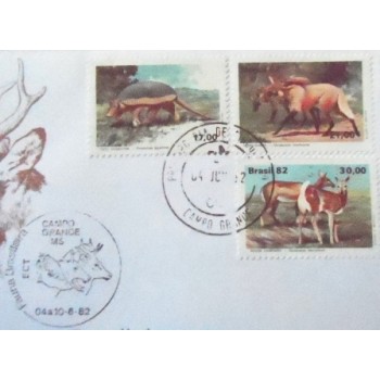 FDC Oficial nº 255 de 1982 Fauna Brasileira - selos