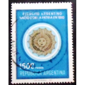 Selo postal da Argentina de 1981 Emblem of Argentine Army