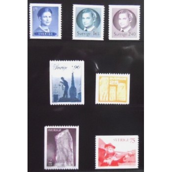 Coleção de selos postais da Suécia - detalhe 1
