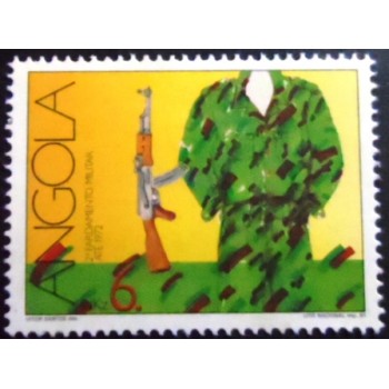 Selo postal da Angola de 1991 2nd Military Uniforms