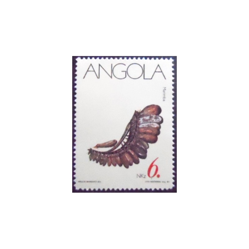 Selo postal da Angola de 1991 Marimba