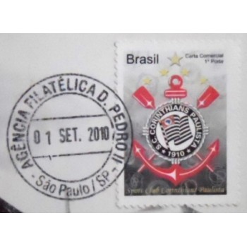 Cartão postal do Brasil de 2010 Sport Club Corinthians Paulista - detalhe