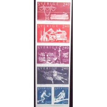 Série de selos postais da Suécia de 1981 Sweden in the world - detalhe