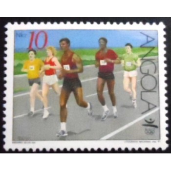 Selo postal da Angola de 1991 Atletismo