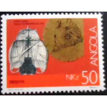Selo postal da Angola de 1991 Nautical Instruments 50