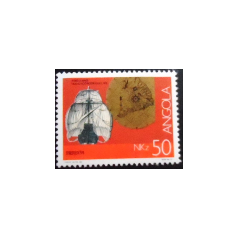 Selo postal da Angola de 1991 Nautical Instruments 50