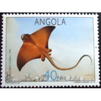 Selo postal da Angola de 1992 Common Eagle Ray