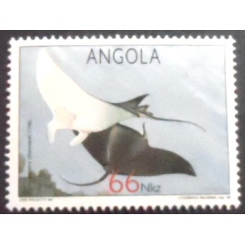 Selo postal da Angola de 1992 Giant Oceanic Manta Ray