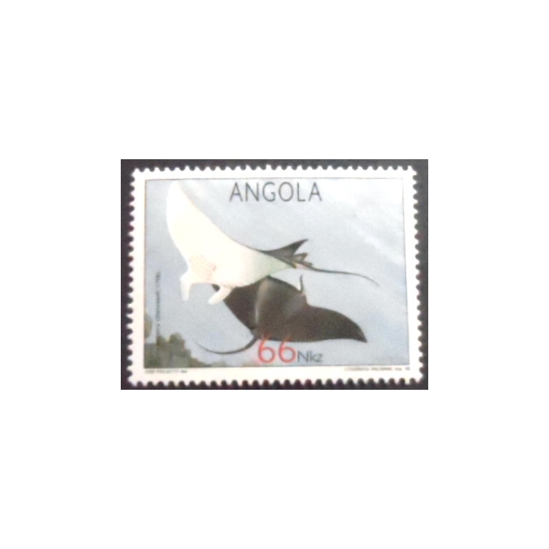 Selo postal da Angola de 1992 Giant Oceanic Manta Ray