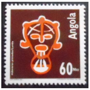 Selo postal da Angola de 1992 Art Quioca 60