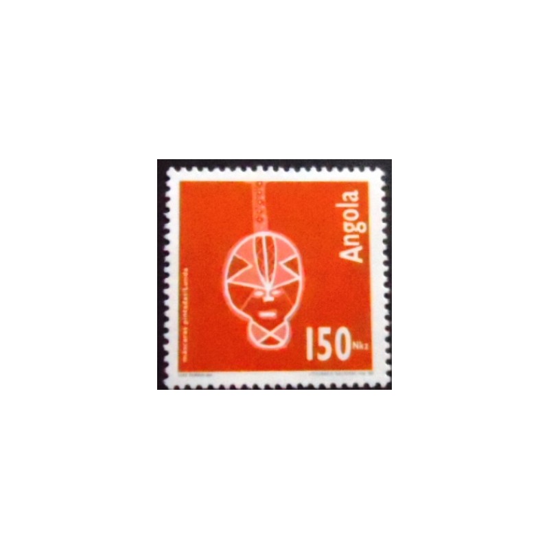 Selo postal da Angola de 1992 Art Quioca 150