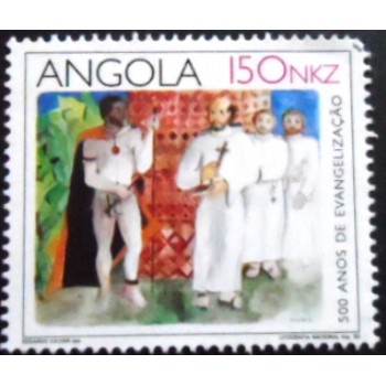 Selo postal da Angola de 1992 500 Years of Evangelization