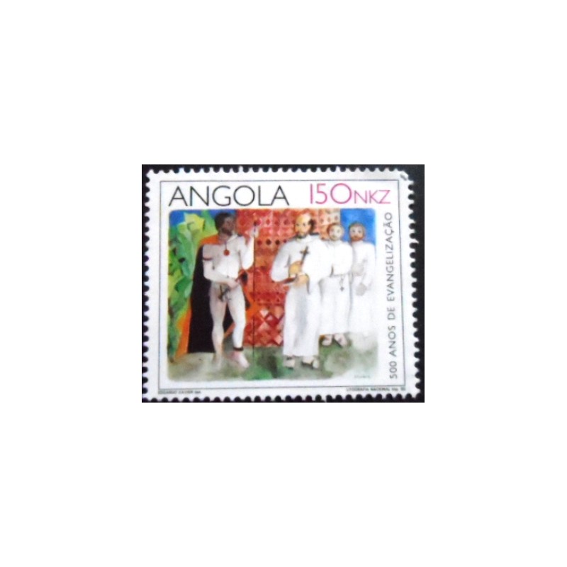 Selo postal da Angola de 1992 500 Years of Evangelization