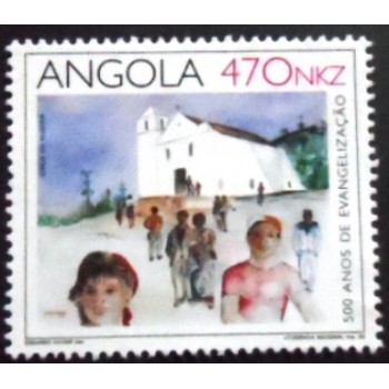 Selo postal da Angola de 1992 500 Years of Evangelization 470