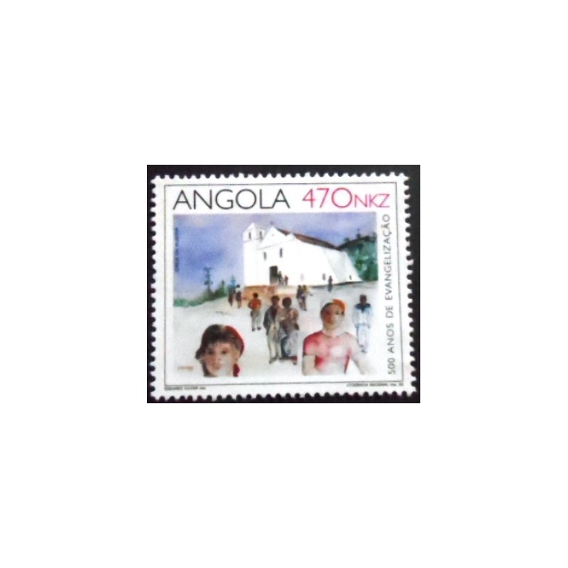 Selo postal da Angola de 1992 500 Years of Evangelization 470