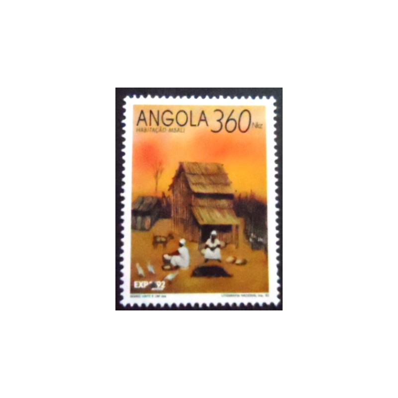 Selo postal da Angola de 1992 Traditional Housing Expo-92 360