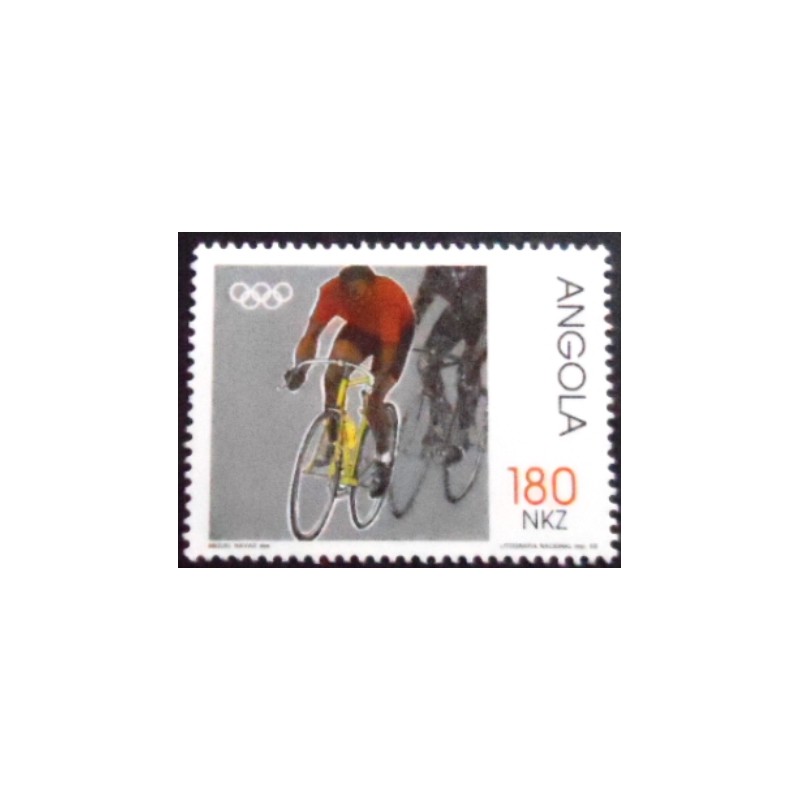 Selo postal da Angola de 1992 Cycling