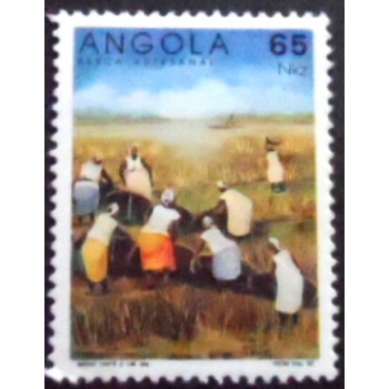 Selo postal da Angola de 1992 Artisanal Fisheries 65