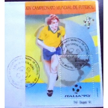 FDC Oficial de 1990 nº 501 XIV Mundial de Futebol 23824 - detalhe