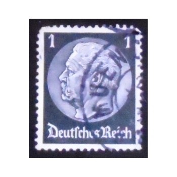 Selo postal da Alemanha Reich de 1933 Paul von Hindenburg 1