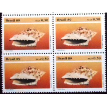 Quadra de selos postais do Brasil de 1989 - Voluta Ebraea M