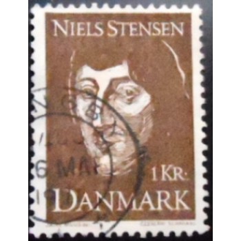 Selo postal da Dinamarca de 1969 Niels Stensen