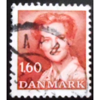 Selo postal da Dinamarca de 1982 Queen Margrethe II