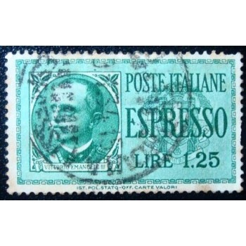 Selo postal da Itália de 1932 Victor Emmanuel III 1,25