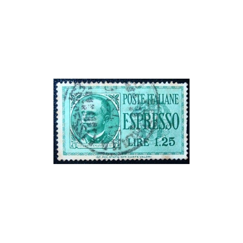 Selo postal da Itália de 1932 Victor Emmanuel III 1,25