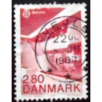 Selo postal da Dinamarca de 1987 C.E.P.T.Modern architecture