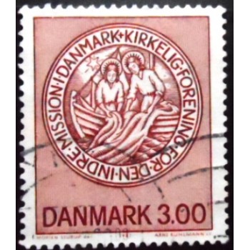 Selo postal da Dinamarca de 1987 Mission association