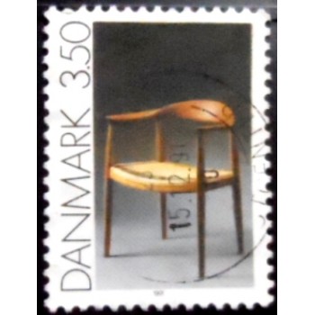 Selo postal da Dinamarca de 1991 Chair