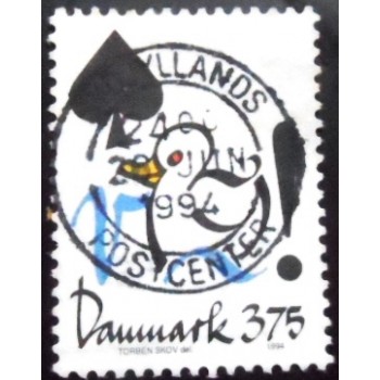 Selo postal da Dinamarca de 1994 Spade and Duck