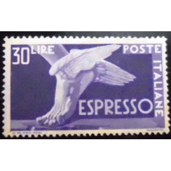 Selo postal da Itália de 1946 Winged Foot N