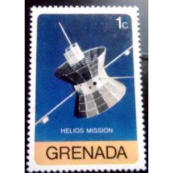 Selo postal de Granada de 1978 Helios satellite