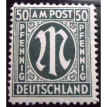 Selo postal da Alemanha de 1945 M in Circle 50 M