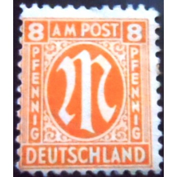 Selo postal da Alemanha de 1945 M in Circle 1