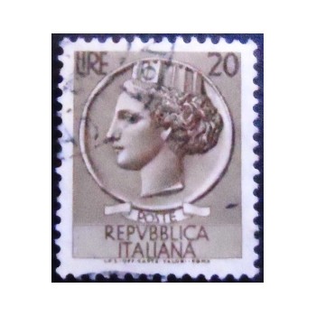 Selo postal da Itália de 1953 Coin of Syracuse 20