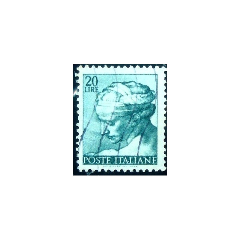 Imagem similar à do selo postal da Itália de 1961 Head of the Libyan Sibyl