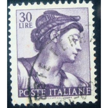 Imagem similar à do selo postal da Itália de 1961 Head of the Sibyl Eritrea U