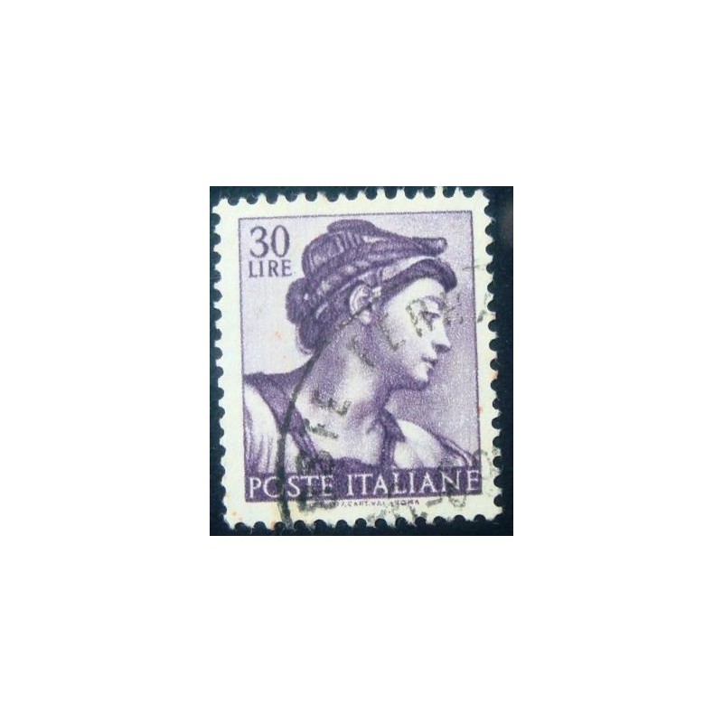 Imagem similar à do selo postal da Itália de 1961 Head of the Sibyl Eritrea U