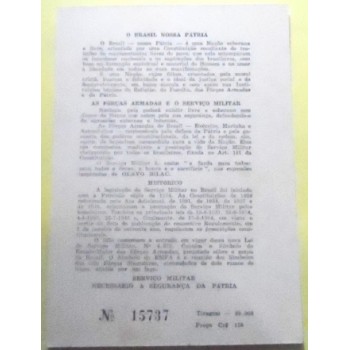 Folhinha Oficial de 1966 nº 29 Serviço Militar 15737 verso