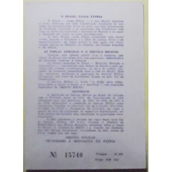 Folhinha Oficial de 1966 nº 29 Serviço Militar 15740 verso