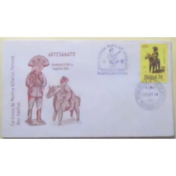 Envelope Comemorativo de 1974 Mestre Vitalino