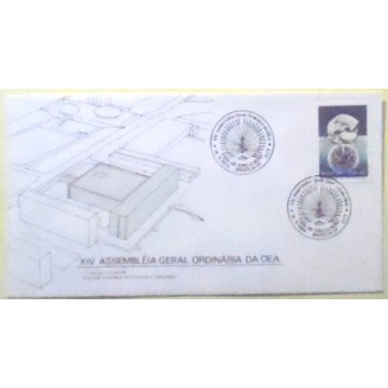 FDC Oficial de 1984 nº343 Assembleia da OEA 9653