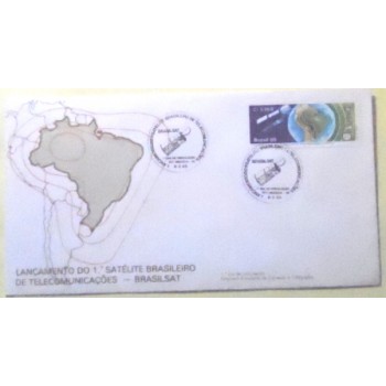 FDC Oficial de 1985 nº350 Brasilsat