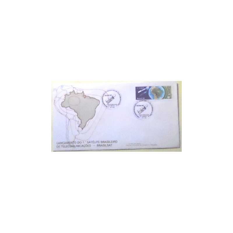 FDC Oficial de 1985 nº350 Brasilsat