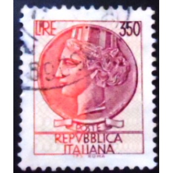 Selo postal da Itália de 1972 Coin of Syracuse 350